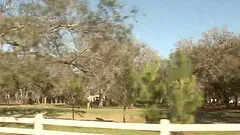 Teen accepts the challenge to strip naked on the golf course