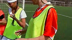 Lovely threesome encounter featuring a trio of salacious lesbians toy fucking