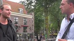 Taut blonde prostitute blows her client and they get fucked