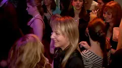 Lewd babes get thoroughly nailed in the club by very cocky studs