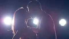 Very daring couple sneaks out and fucks in a public hot tub