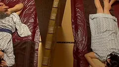 Japanese couple has some sensual, oily massage sex