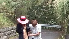 Outdoor sensations with superb nice ass japanese doll