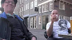 Lusty prostitute in boots and lingerie fucks him well