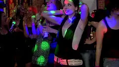 Party girls grab cocks into their mouths for fresh cum deposits at the club