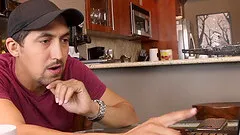 Lingerie babe in an overcoat needs rough sex from him