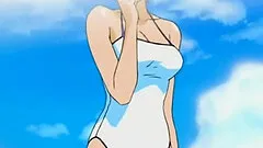 Busty Japanese hentai poking and creampie