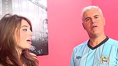 Tantalizing babe moans as her cunt is filled in an interracial hardcore action