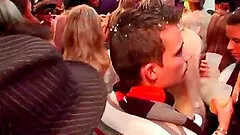 Sexy orgy party at a club with lots of sucking and fucking sluts