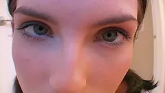 Glorious brunette teen likes to tease in front of webcam