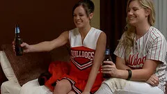 Sporty college girls get together for a hardcore lesbian fuck fest