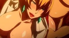 Busty Japanese hentai tittyfucking and swallowing cum