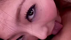 Smutty dame in a sexy  bends for a rough doggystyle while siphoning cum from another tool