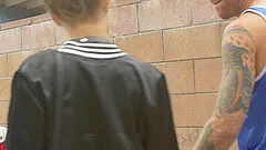 Submissive whore gets a rough face fucking and a creamy facial