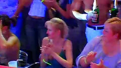 What an amazing orgy sex action in the club with a pack of drunk chicks