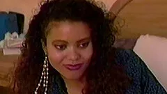 Black bitch with a hairy cunt likes interracial sex with white men