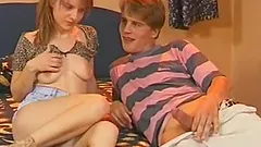 Amateur Mom trains her daughter to suck and fuck