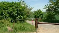 Her peeing in open ground worked as she got experienced man to enjoy