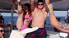 On a spring break party boat wild girls get naked and crazy