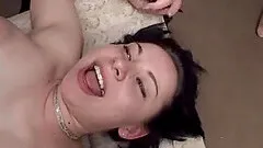 Amateur teen girlfriend takes huge facial cumshots