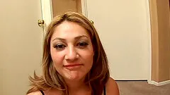 POV sucking and sex on the hallway floor with a cumshot finish
