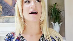 Exotic beauty Mila opens up wide and swallows his cock down her throat