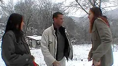 Homemade Ffm threesome ends with nasty ass creampie