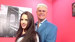 A dude feeds his cock to a slutty, tattooed college girl