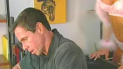 Blonde beauty lets two dudes fuck her the same time