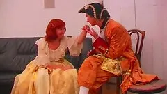 Mature redhead enjoys a wild doggy style humping in a cosplay clip