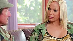 blonde with big tits in uniform loves to get fucked