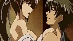 Busty Japanese hentai hot wet pussy fucking