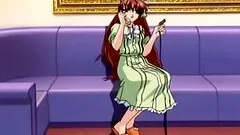 Bondage anime with gagging gets vibrator in her ass and pussy