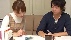 Butt naked Japanese girl showing off her handjob skills