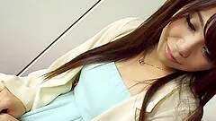 Straight-haired Japanese babe rides a sex-starved cock in this bed sex action