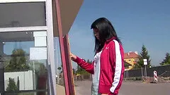 Caring amateur couple goes outside and fucks their brains out