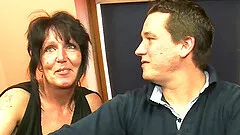 Mature bitch gets caught up in a threesome and fucked roughly