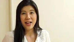 Busty Japanese milf sucks and jerks a dick until it cums