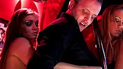 a stripper goes the extra mile and lets him fuck her on stage