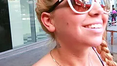 Alina West plays in the car then comes home and gets fucked