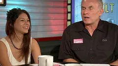 Two hot girls tied down their hot coed friend and make her cum