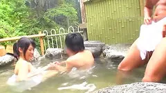 Babe at the Japanese baths fucks a man she just met