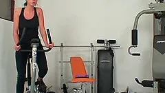 Skinny teen with nice juggs sucking an old man's big cock