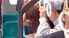 A shameless couple gets their fuck on in a public tram car