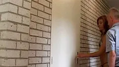 An old guy spies on a hot chick swimming then he nails her