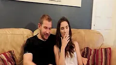 Cute amateur gets her face covered in cum after a hardcore pussy drilling session