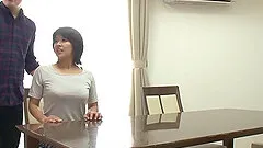 Naughty Japanese wife gives her hubby an orgasmic tit job