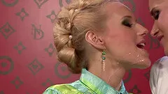 Lewd lesbian couple film themselves masturbating with toys