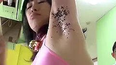Japanese AV star bizarre rice balls armpit pressing Subtitled