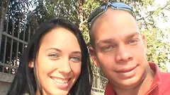 Wild brunette with a skinny body enjoying a hardcore fuck in public